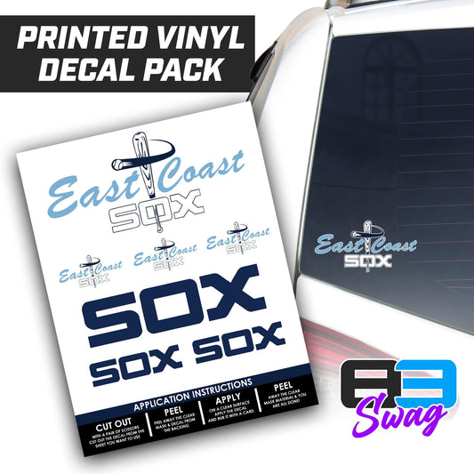 Logo Decal Pack Sheet - East Coast Sox Baseball - 83Swag