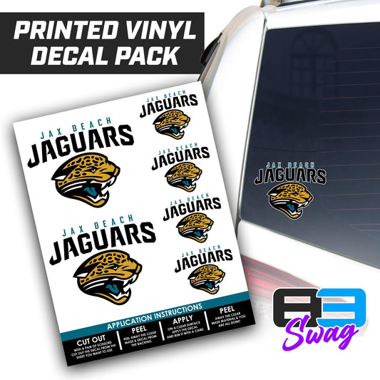 Logo Decal Pack Sheet - Jax Beach Jaguars Football - 83Swag