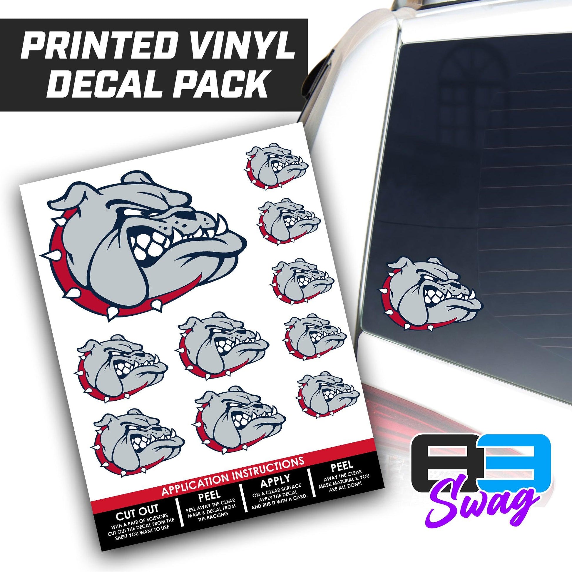 Logo Decal Pack Sheet - Maumelle Bulldogs Baseball - 83Swag