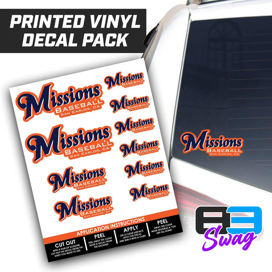 Logo Decal Pack Sheet - Missions Baseball - 83Swag