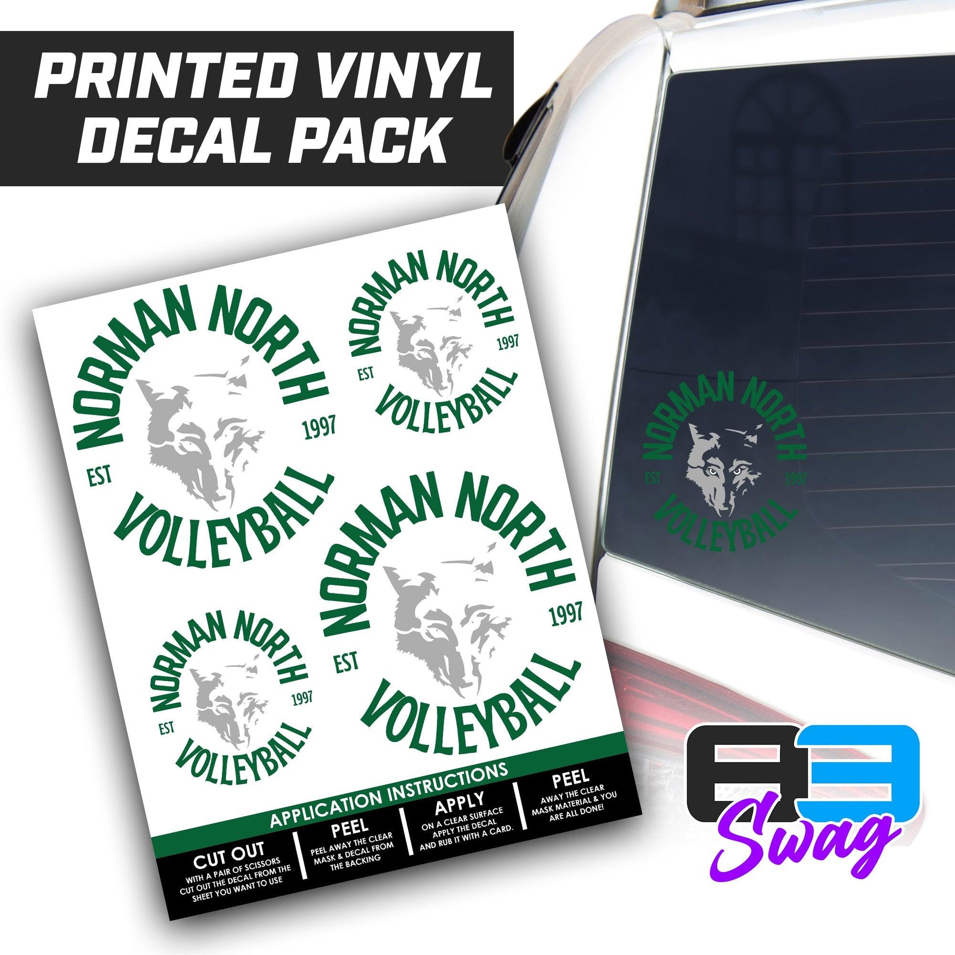 Logo Decal Pack Sheet - North Norman Volleyball - 83Swag