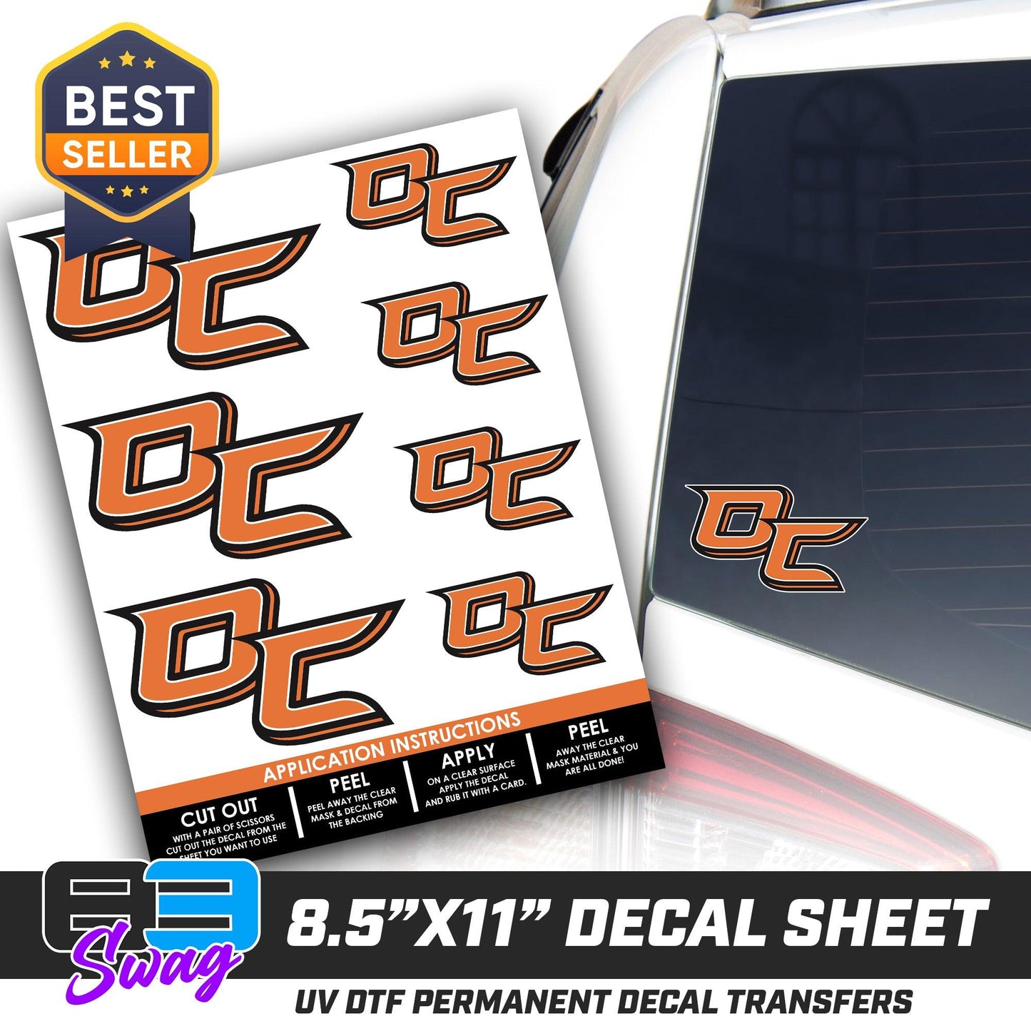 Logo Decal Pack Sheet - Orange County Hockey Club - 83Swag