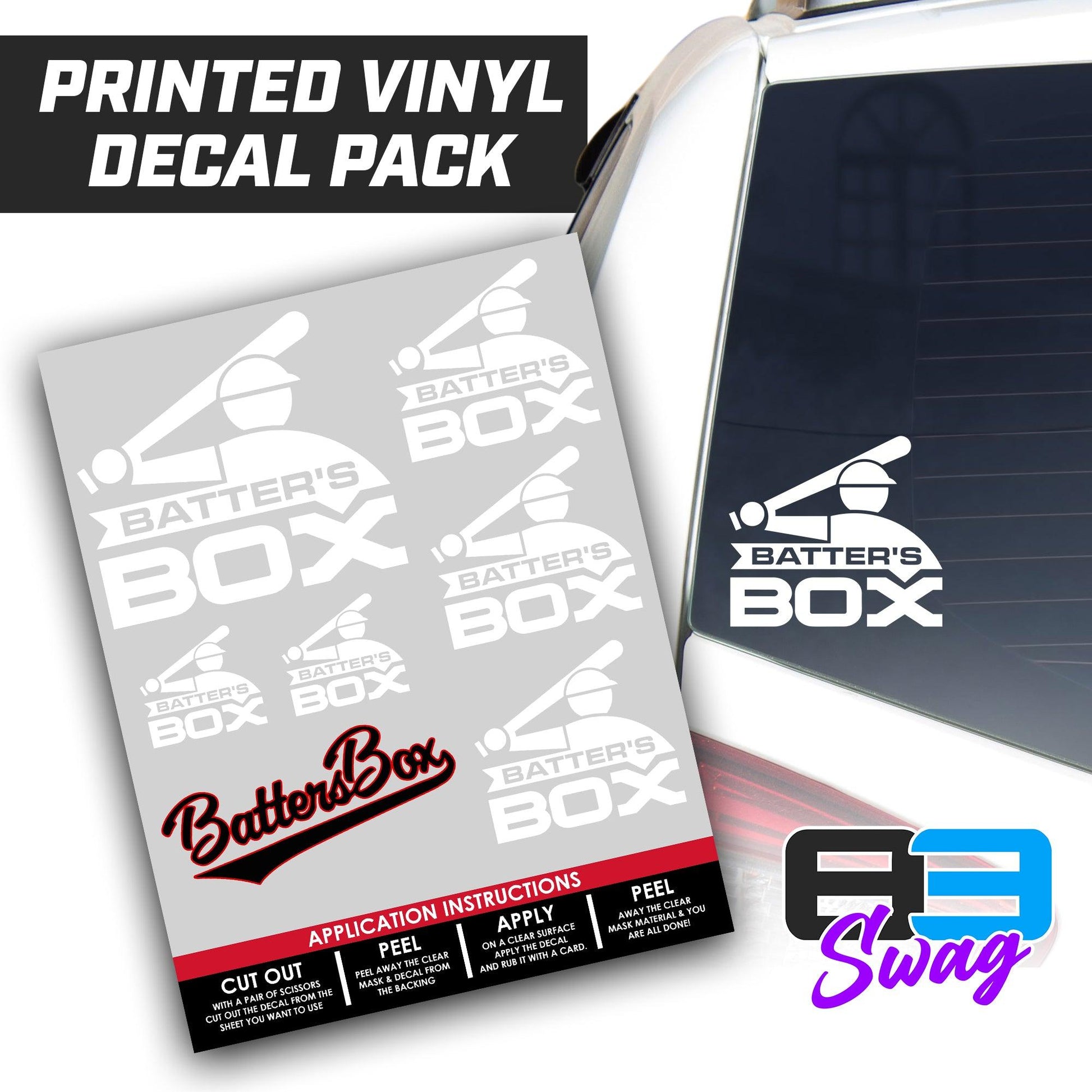 Logo Decal Pack Sheet - The Batters Box - 83Swag