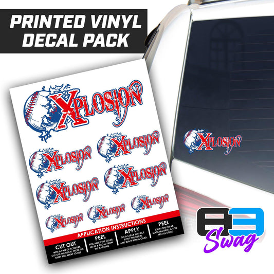 Logo Decal Pack Sheet - Xplosion Baseball - 83Swag