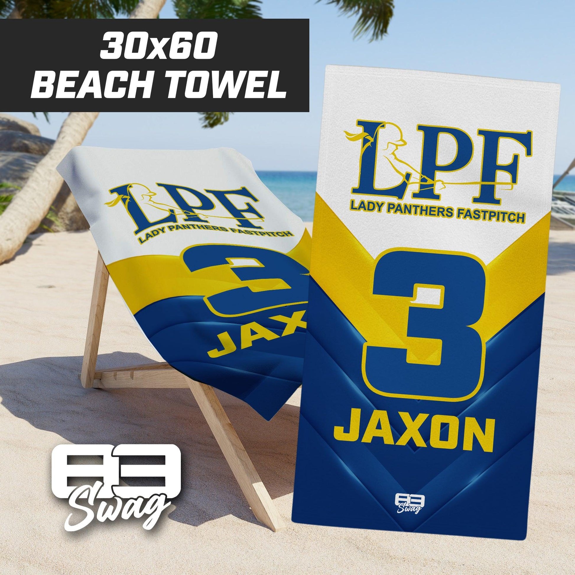 LPF Softball - 30"x60" Beach Towel - 83Swag