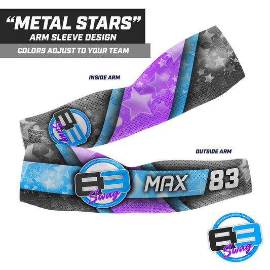 METAL STARS Design - Custom Arm Sleeve - Supply Your Team Logo & Colors! - 83Swag