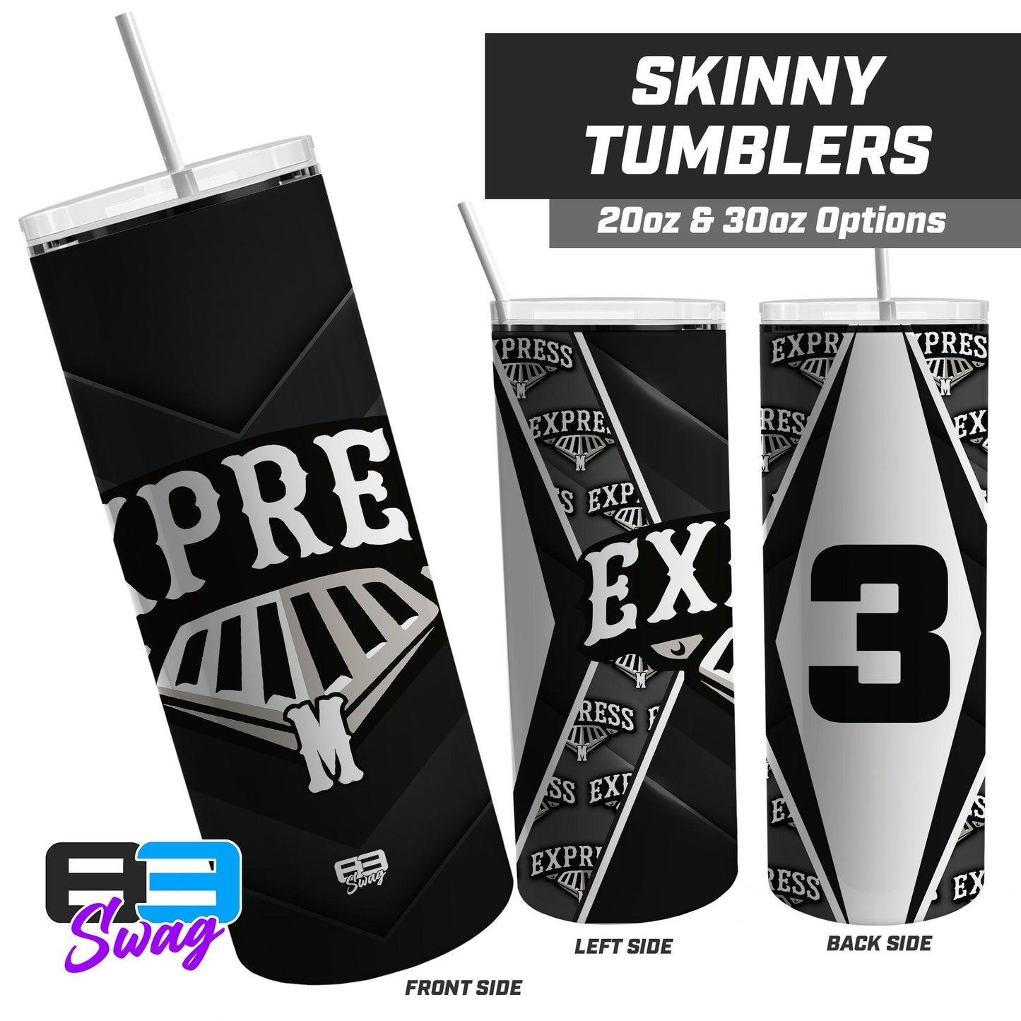 Mid MO Express Baseball - 20oz & 30oz Skinny Tumbler - 83Swag