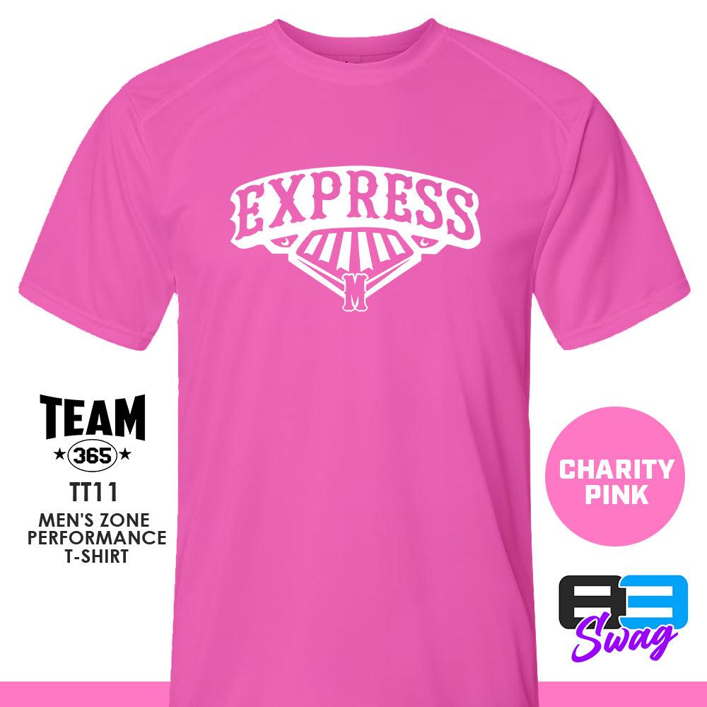 Mid MO Express Baseball - CHARITY PINK - Crew - Performance T-Shirt - 83Swag