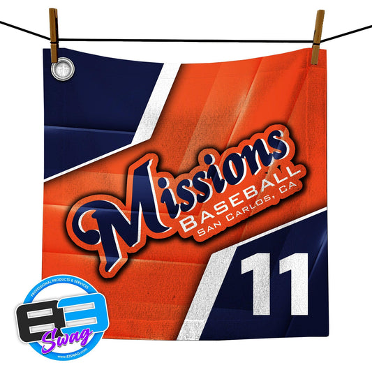 Missions Baseball - 14"x14" Rally Towel - 83Swag