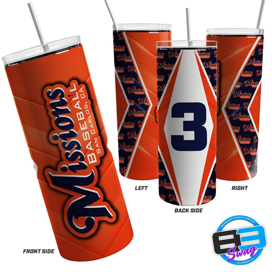 Missions Baseball - 20oz & 30oz Skinny Tumbler - 83Swag