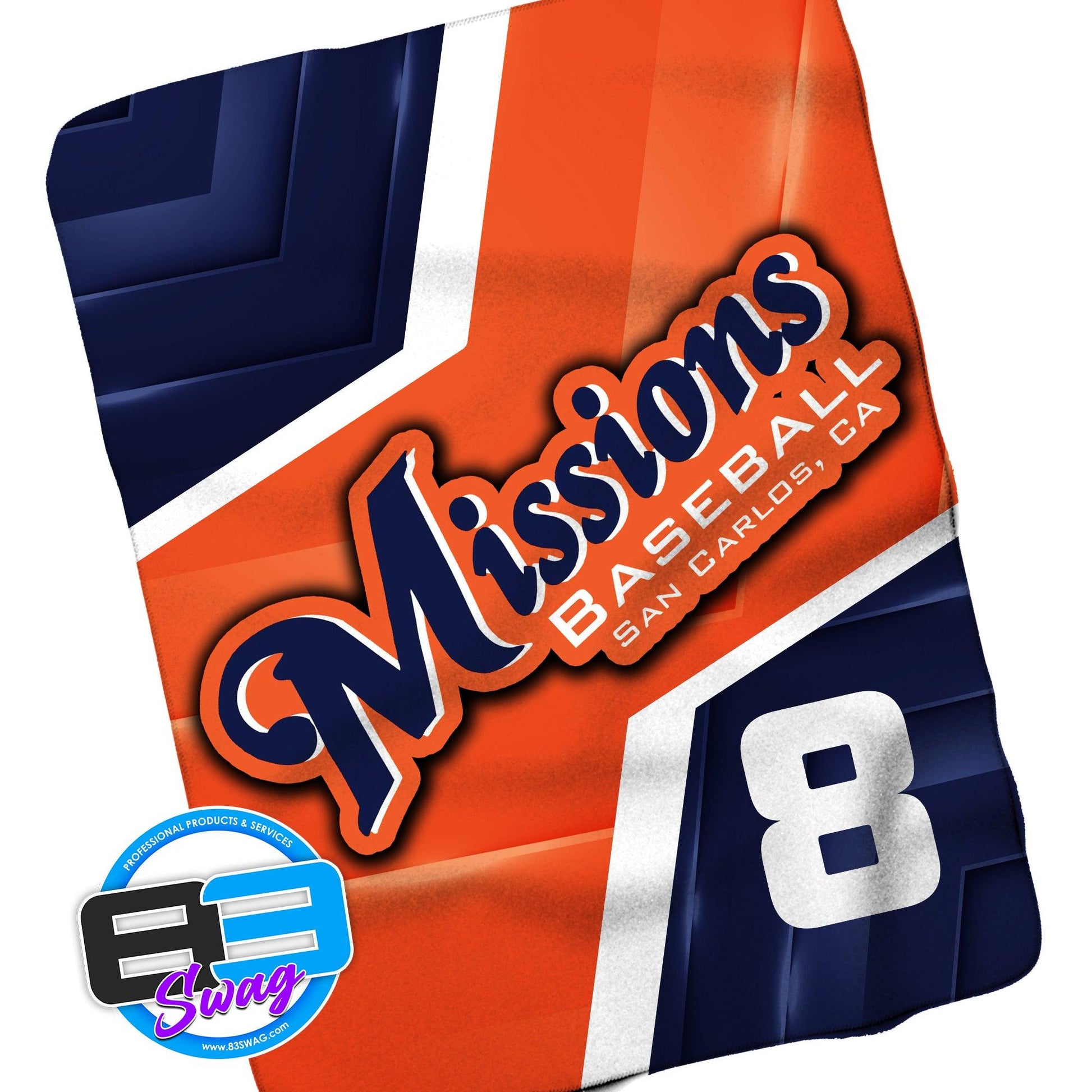 Missions Baseball - 50”x60” Plush Sherpa Blanket - 83Swag