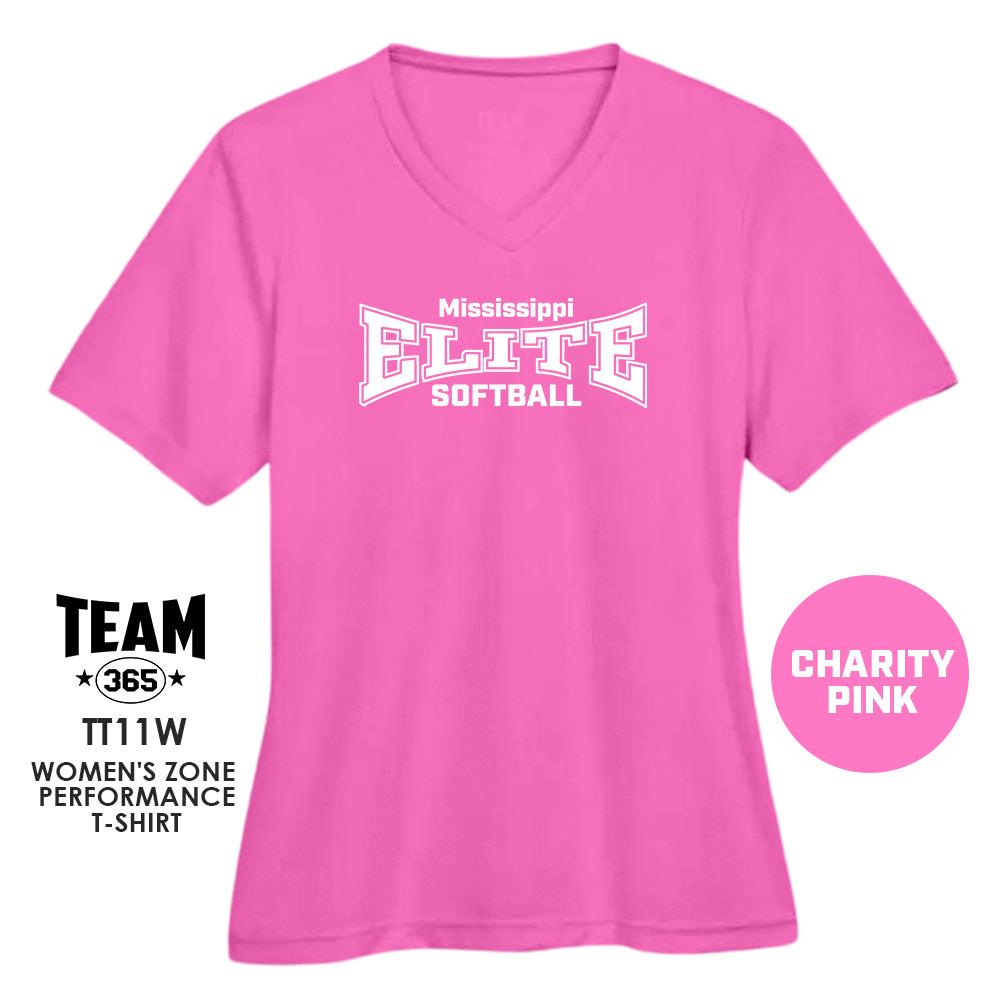 Mississippi Elite 2k12 Softball 2024 Edition - CHARITY PINK - Cool & Dry Performance Women's Shirt - 83Swag