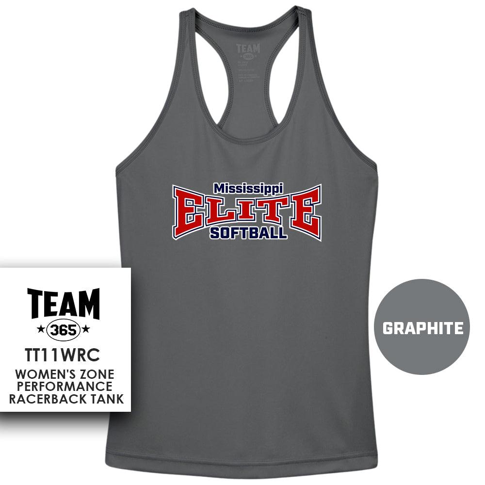 Mississippi Elite 2k12 Softball 2024 Edition - Performance Women’s Racerback T - MULTIPLE COLORS AVAILABLE - 83Swag