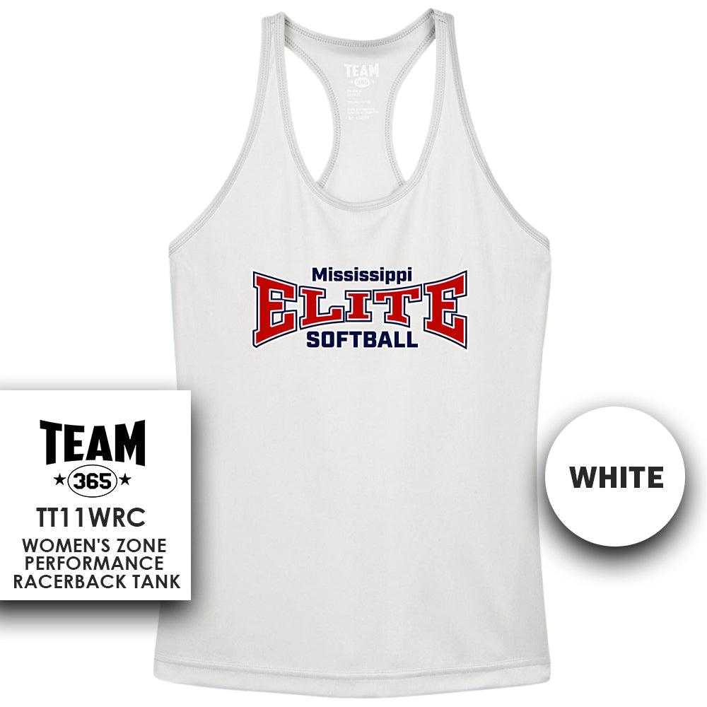 Mississippi Elite 2k12 Softball 2024 Edition - Performance Women’s Racerback T - MULTIPLE COLORS AVAILABLE - 83Swag