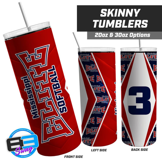 Mississippi Elite 2k12 Softball - 20oz & 30oz Skinny Tumbler - 83Swag