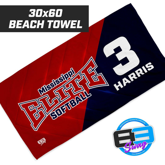 Mississippi Elite 2k12 Softball - 30"x60" Beach Towel - 83Swag