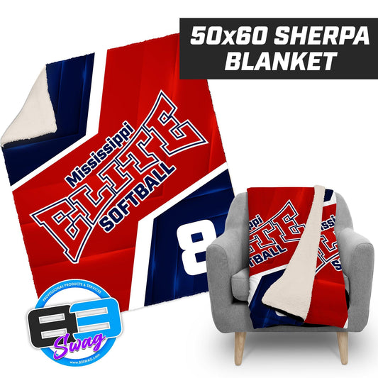 Mississippi Elite 2k12 Softball - 50”x60” Plush Sherpa Blanket - 83Swag