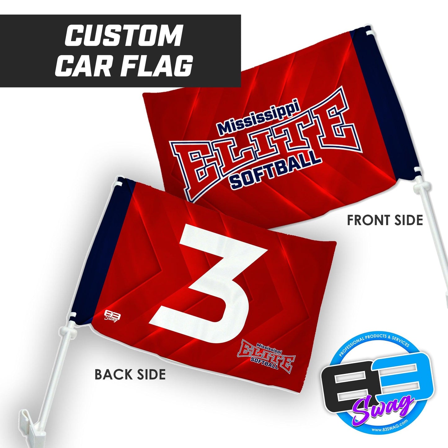 Mississippi Elite 2k12 Softball - Car Flag - 83Swag