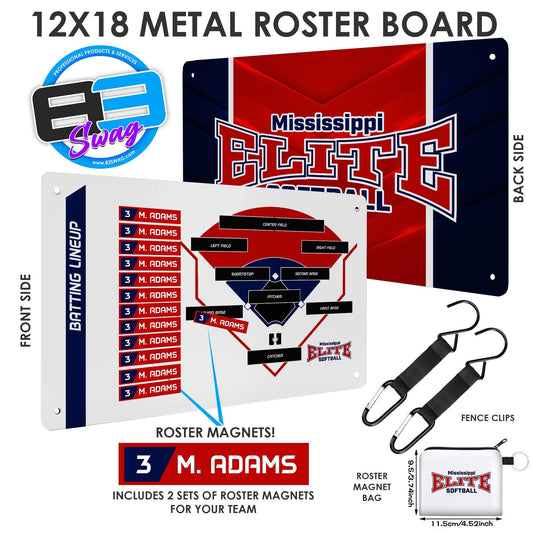 Mississippi Elite 2k12 Softball - Custom Team Roster Magnetic Board - 83Swag