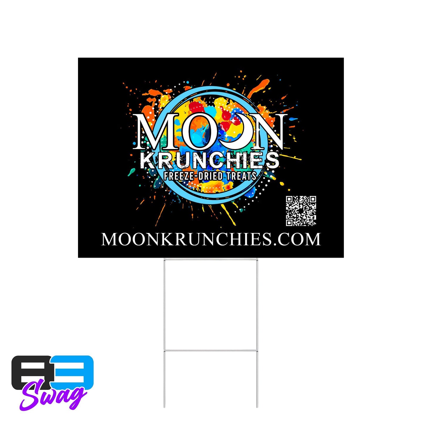 Moon Krunchies - 24"x18" Double Sided Hard Sign with H-Stake - 83Swag