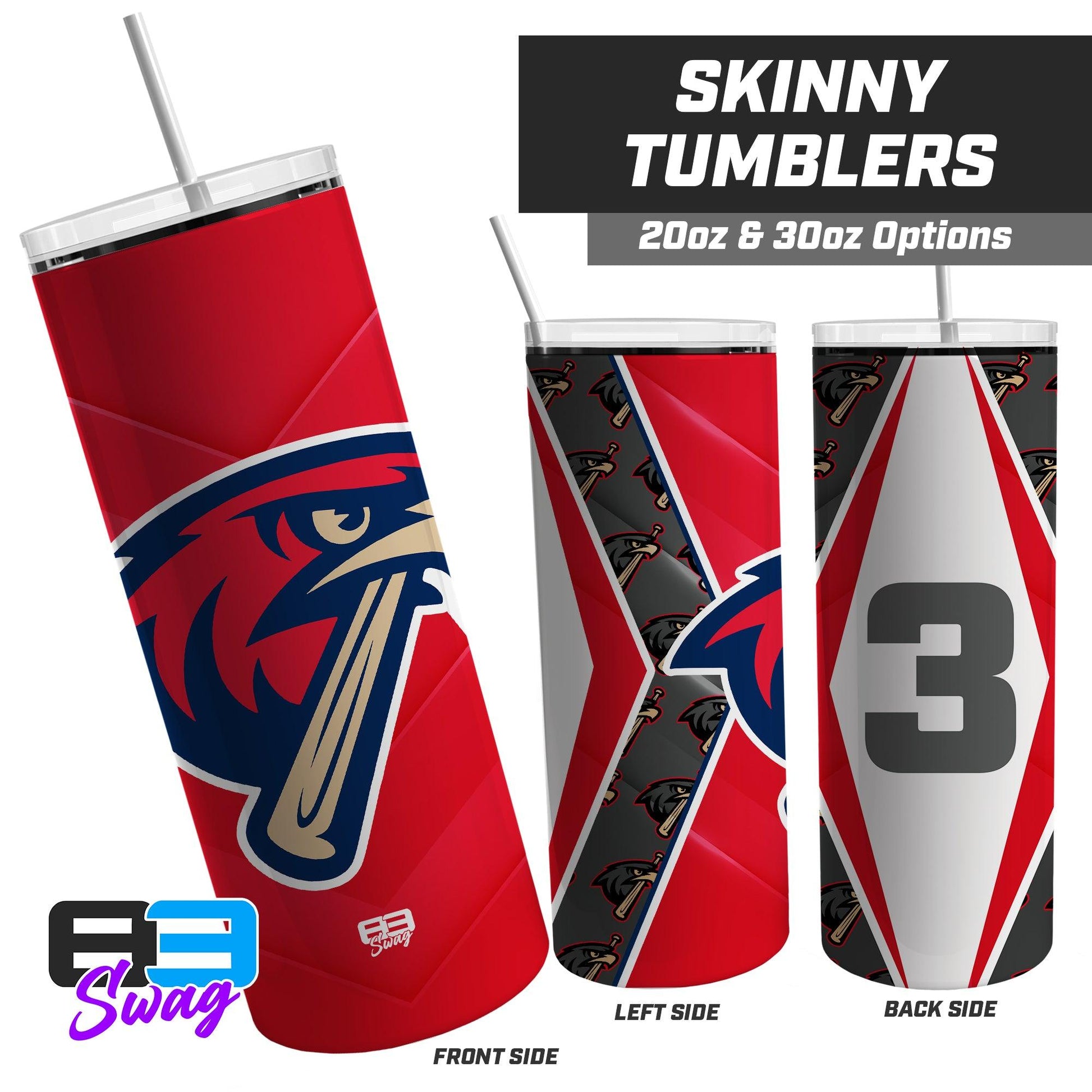 MSA Redtails Baseball 2024 Edition - 20oz & 30oz Skinny Tumbler - 83Swag