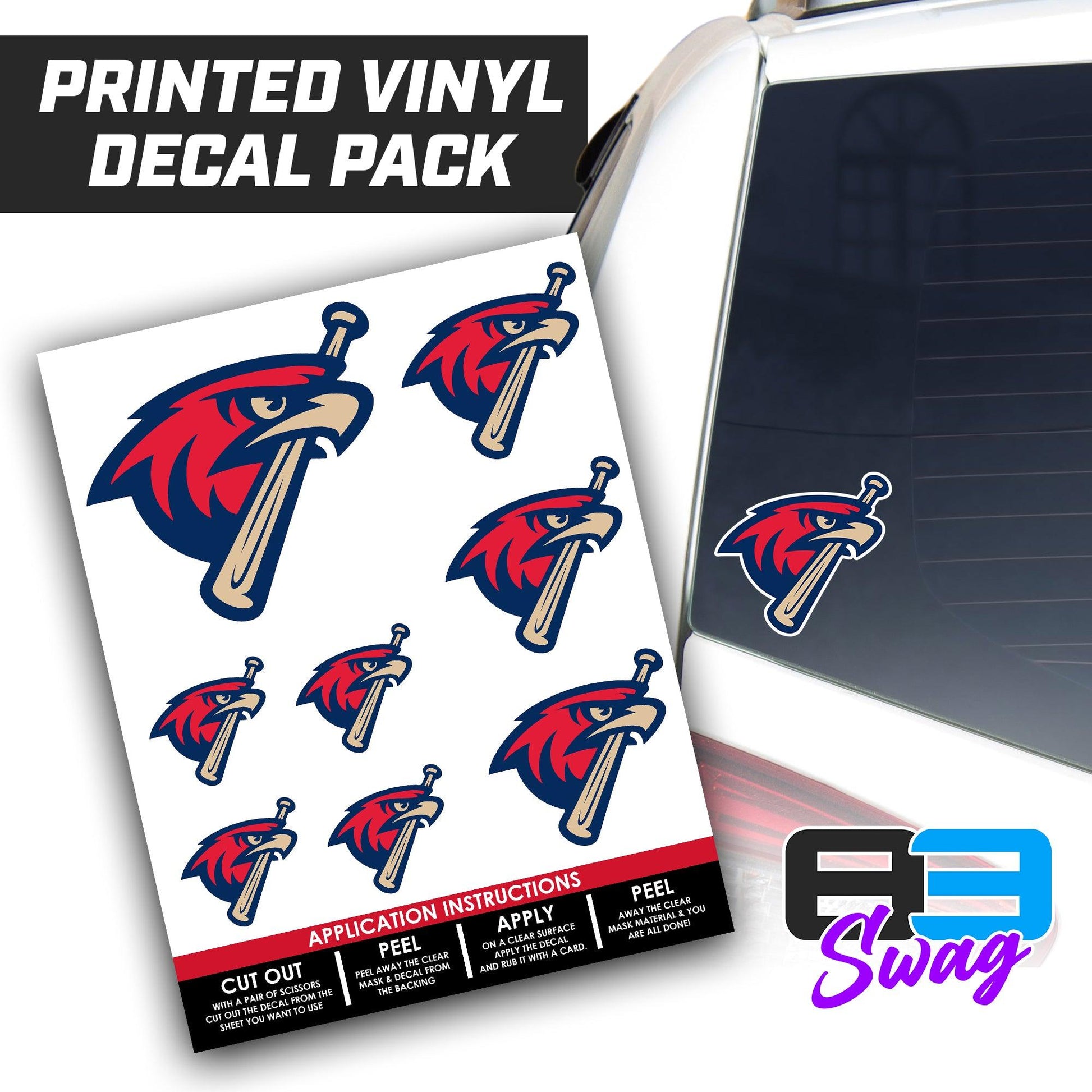 MSA Redtails Baseball 2024 Edition - Logo Decal Pack Sheet - 83Swag