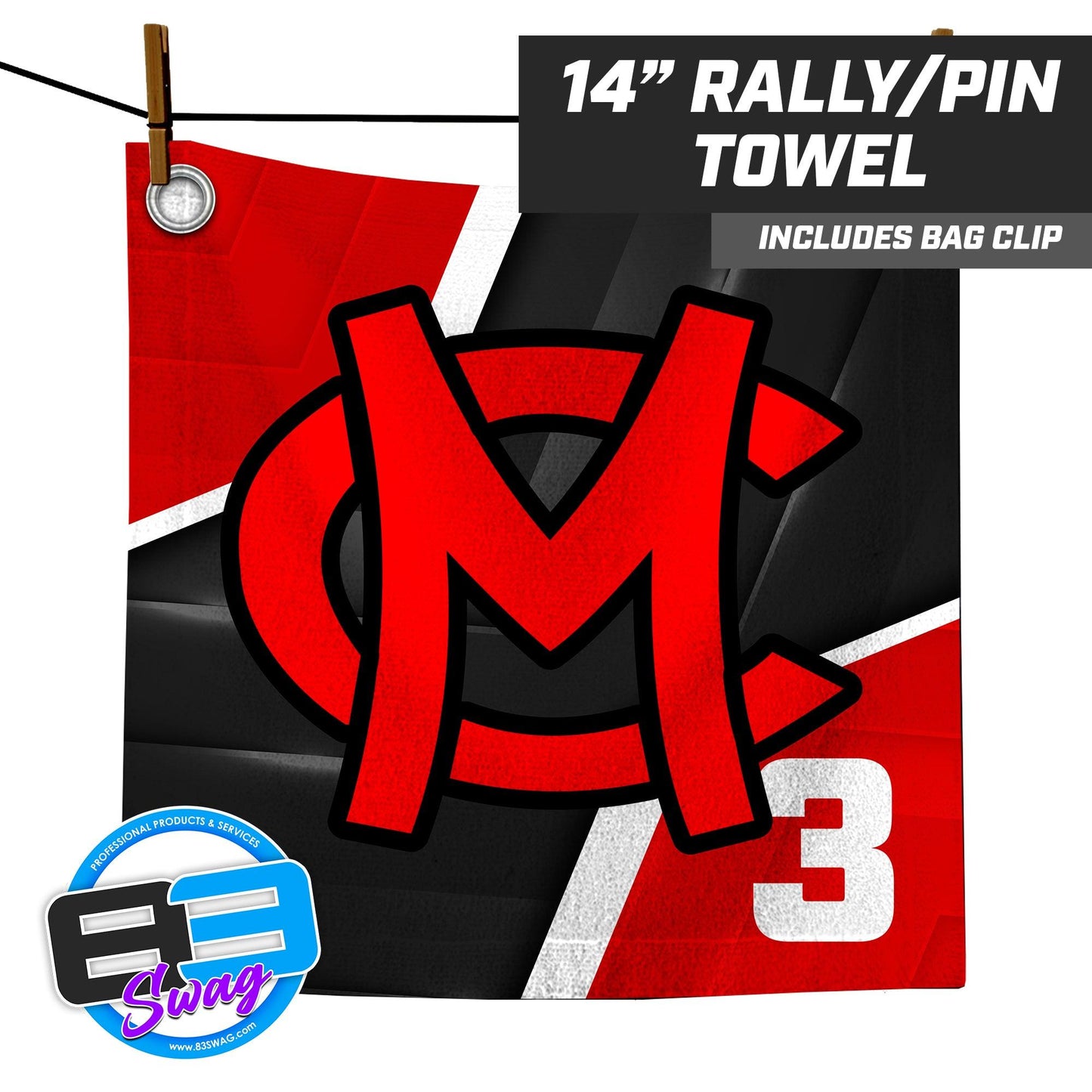 Mudcats Baseball - 14"x14" Rally Towel - 83Swag