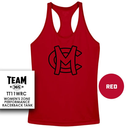 Mudcats Baseball - Performance Women’s Racerback T - MULTIPLE COLORS - 83Swag