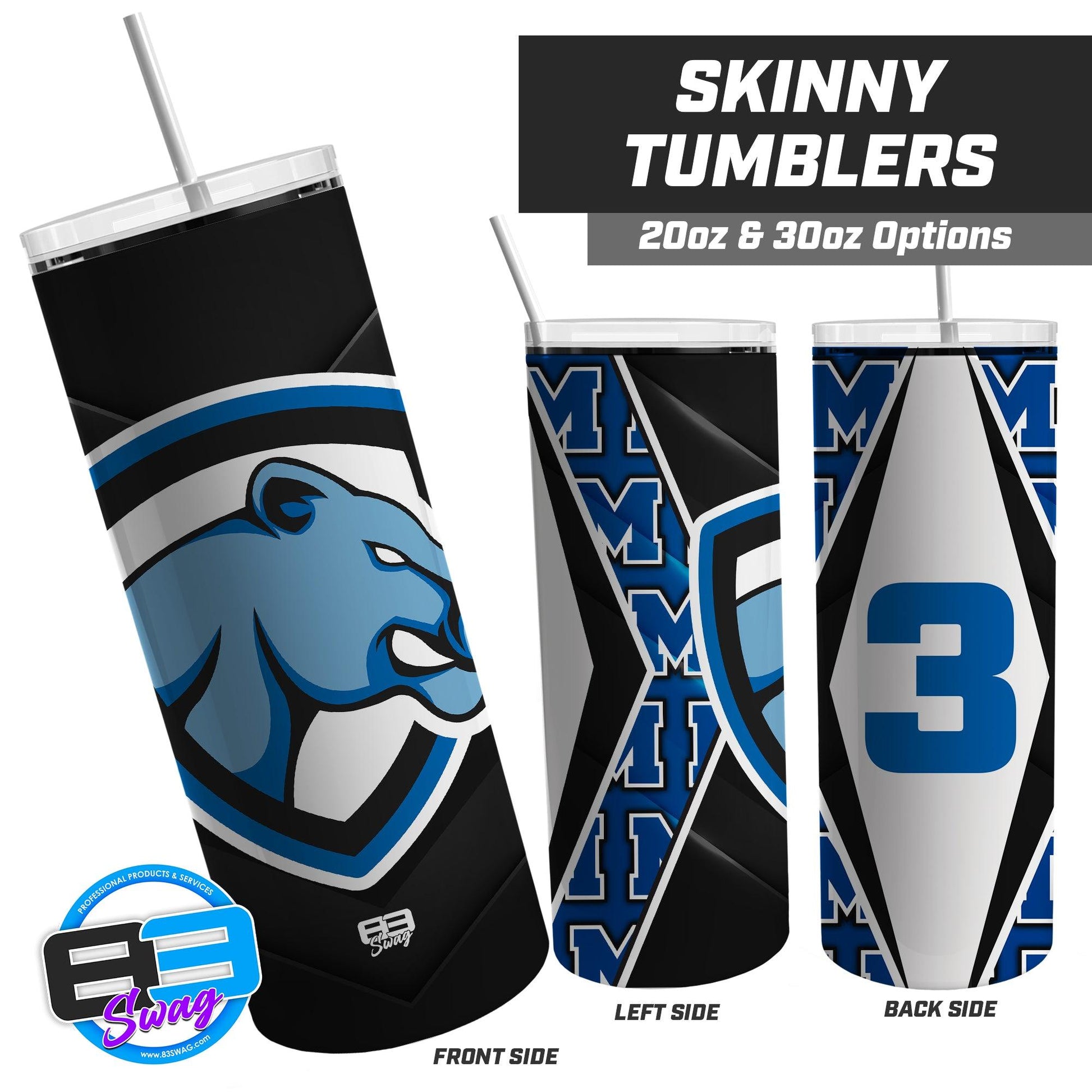 Mulberry Panthers - 20oz & 30oz Skinny Tumbler - 83Swag