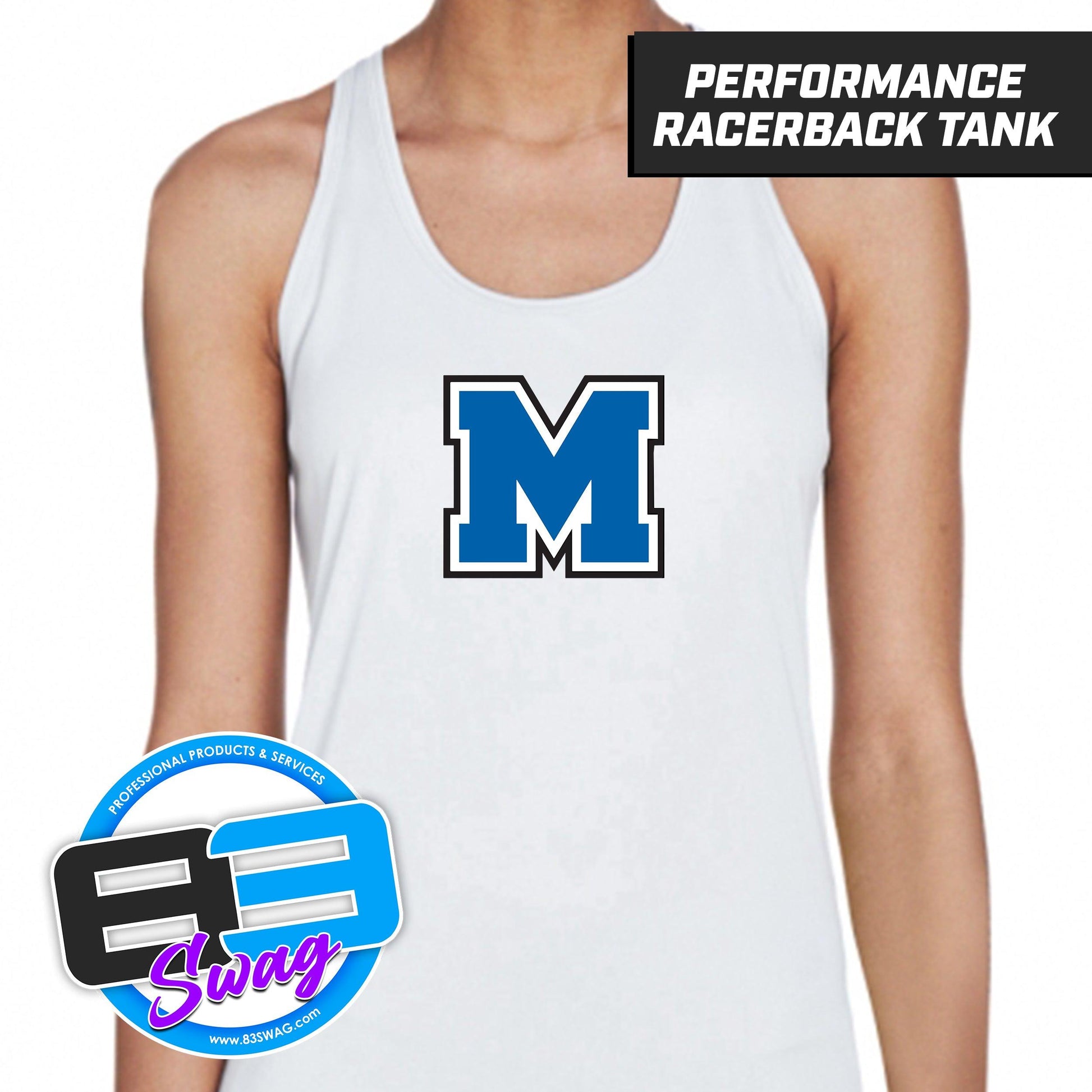 Mulberry Panthers - LOGO 1 - Women's Zone Performance Racerback Tank - 83Swag