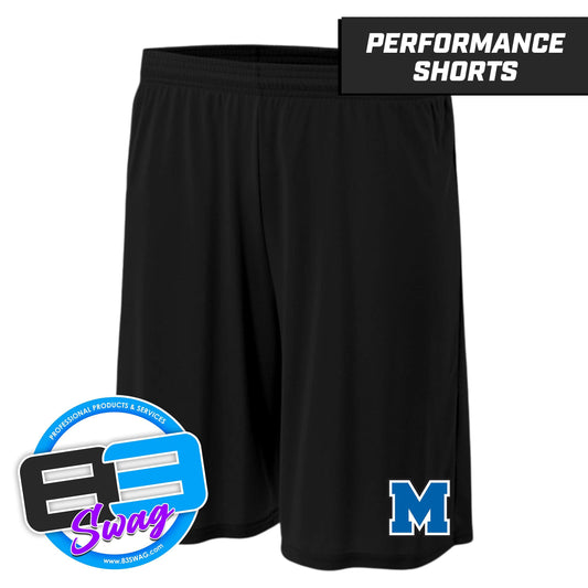 Mulberry Panthers - LOGO 1 - Youth & Adult Zone Performance Shorts - 83Swag