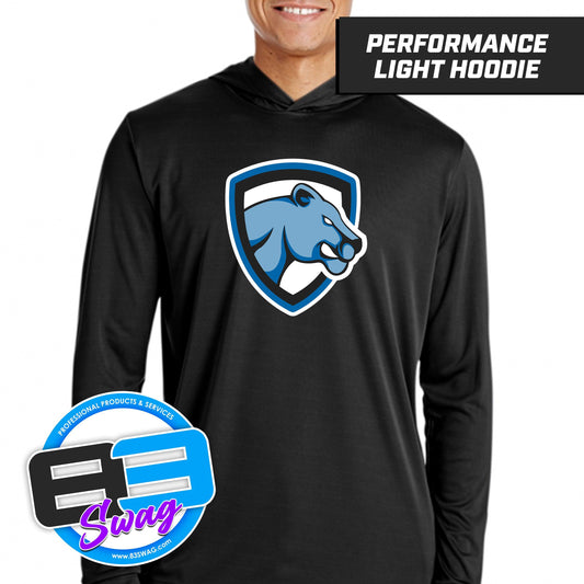 Mulberry Panthers - LOGO 2 - Lightweight Performance Hoodie - 83Swag