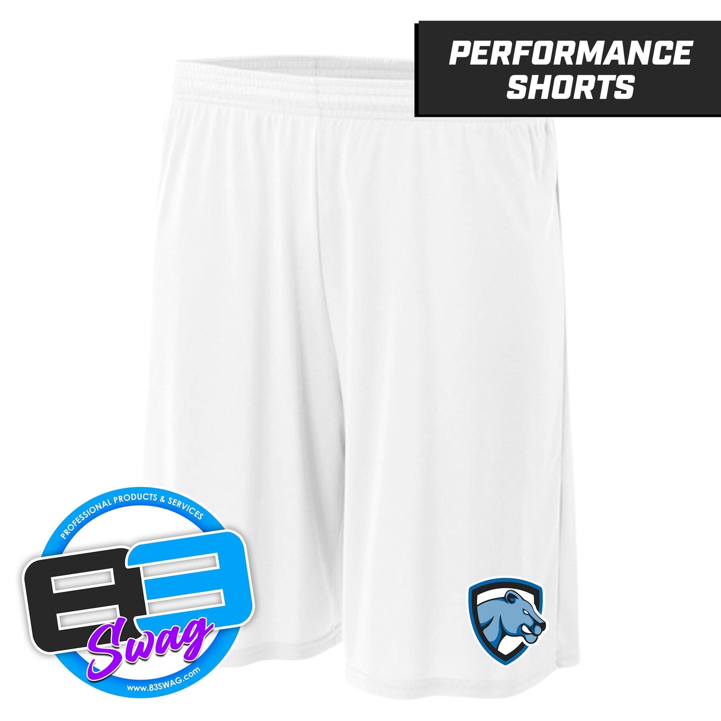 Mulberry Panthers - LOGO 2 - Youth & Adult Zone Performance Shorts - 83Swag