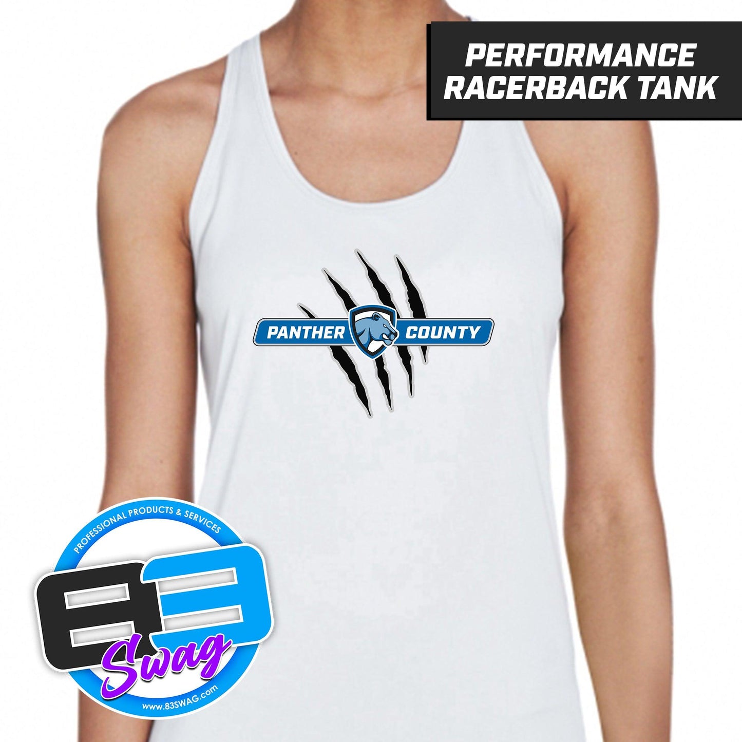 Mulberry Panthers - LOGO 3 - Women's Zone Performance Racerback Tank - 83Swag