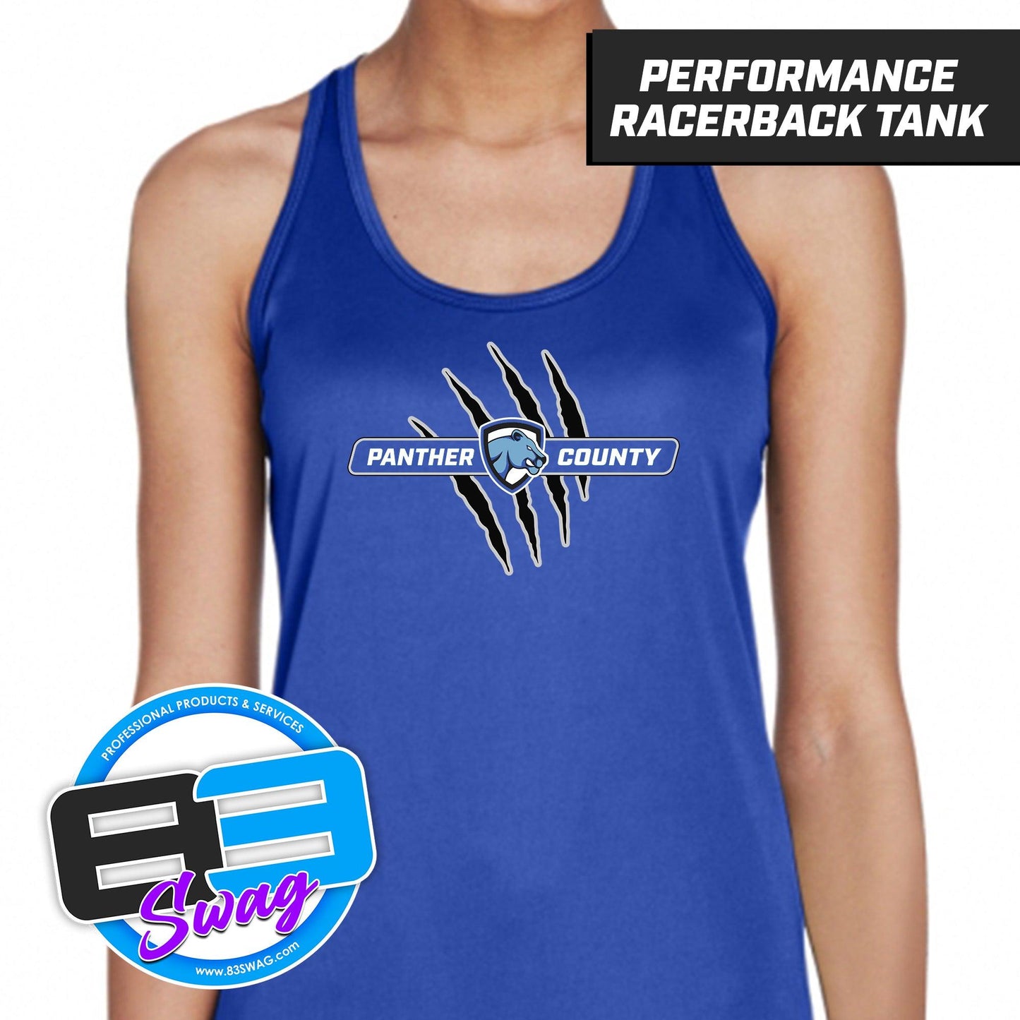 Mulberry Panthers - LOGO 3 - Women's Zone Performance Racerback Tank - 83Swag