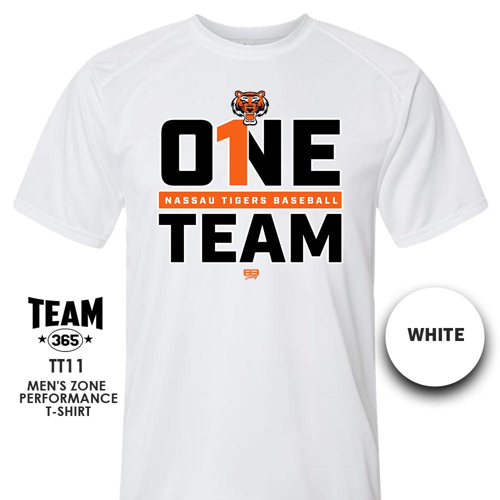 Nassau Tigers Baseball - ONE TEAM LIMITED EDITION - Unisex Crew - Performance T-Shirt - 83Swag