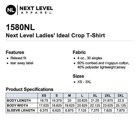 Next Level 1580NL Ladies Ideal Crop T-Shirt - Orange County Hockey Club (Copy) - 83Swag