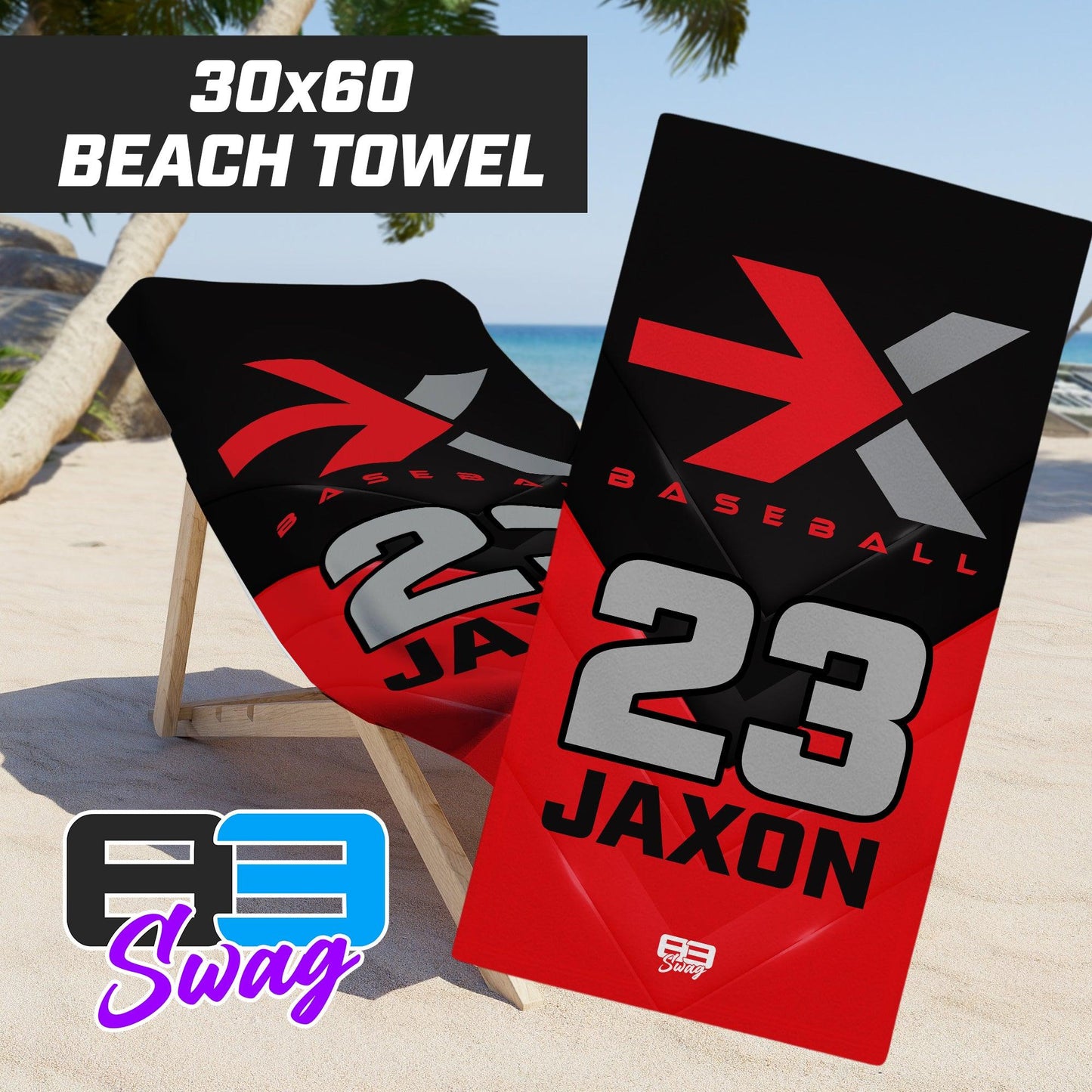 Next Level Baseball - 30"x60" Beach Towel V2 - 83Swag