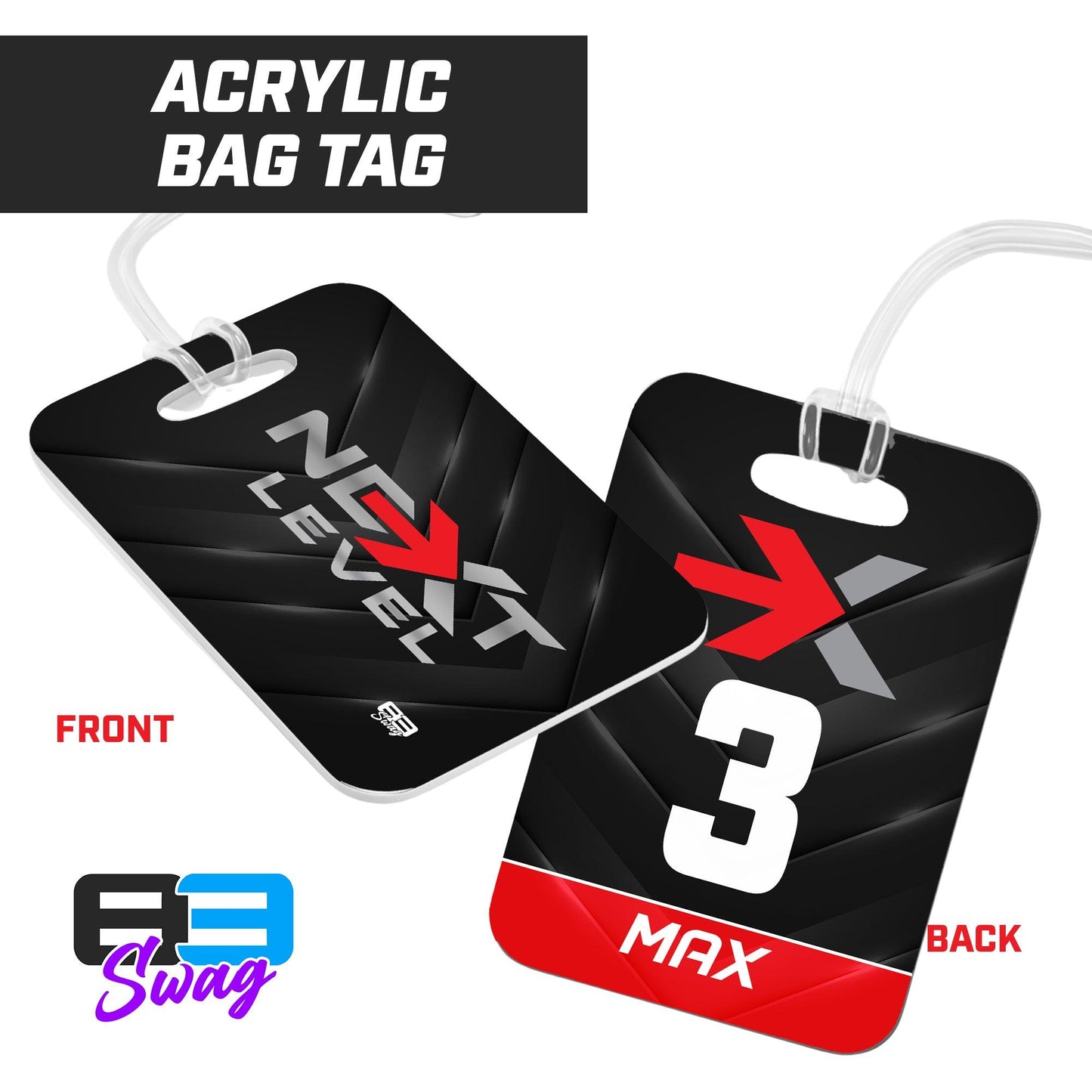 Next Level Baseball - Hard Acrylic Bag Tag - 83Swag