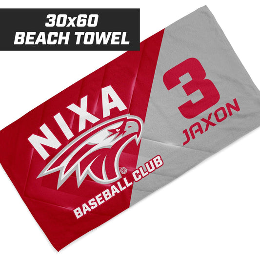 NIXA Baseball Club - 30"x60" Beach Towel - 83Swag