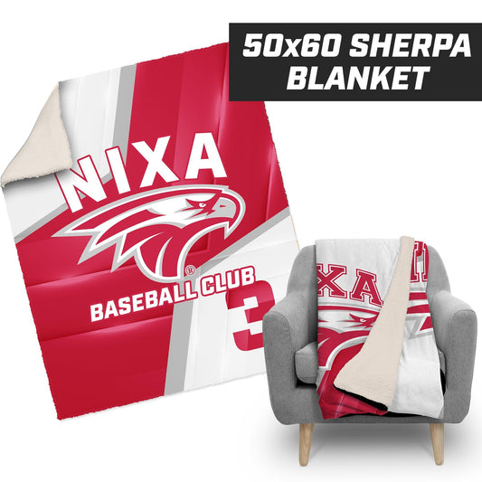 NIXA Baseball Club - 50”x60” Plush Sherpa Blanket - 83Swag