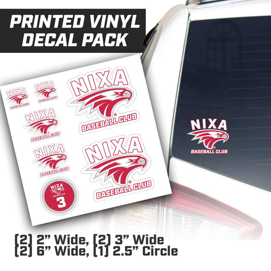 NIXA Baseball Club - Logo Vinyl Decal Pack - 83Swag