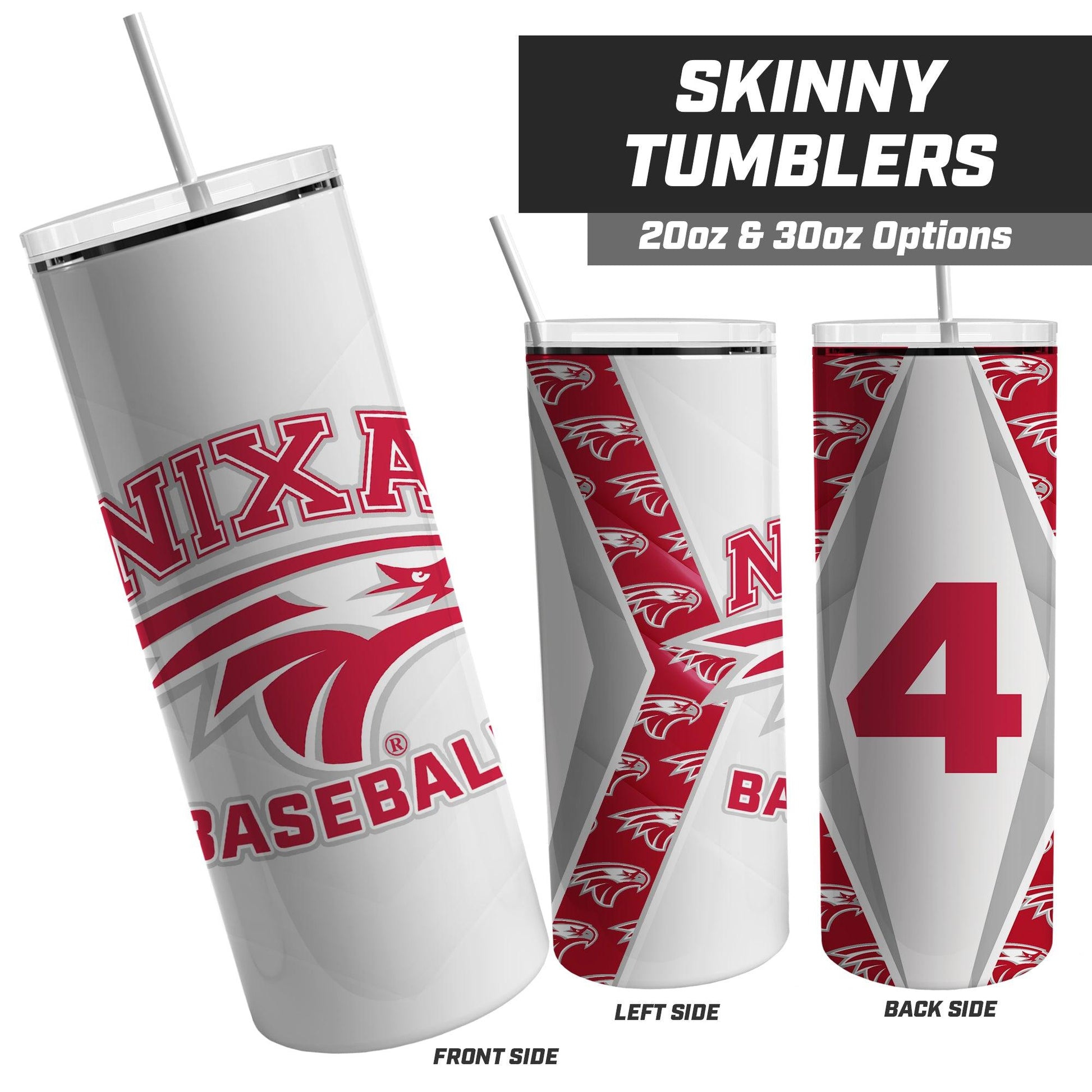 NIXA Varsity Baseball - 20oz & 30oz Skinny Tumbler - 83Swag