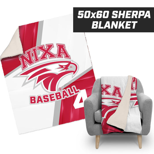 NIXA Varsity Baseball - 50”x60” Plush Sherpa Blanket - 83Swag