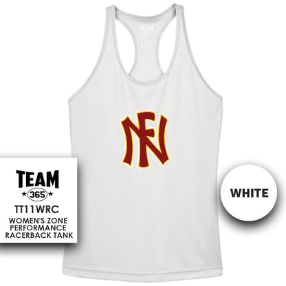 North Florida Tribe - LOGO 2 - Performance Women’s Racerback T - MULTIPLE COLORS - 83Swag