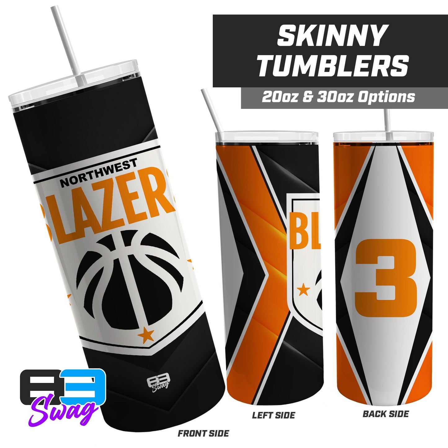 Northwest Blazers Basketball - 20oz & 30oz Skinny Tumbler - 83Swag