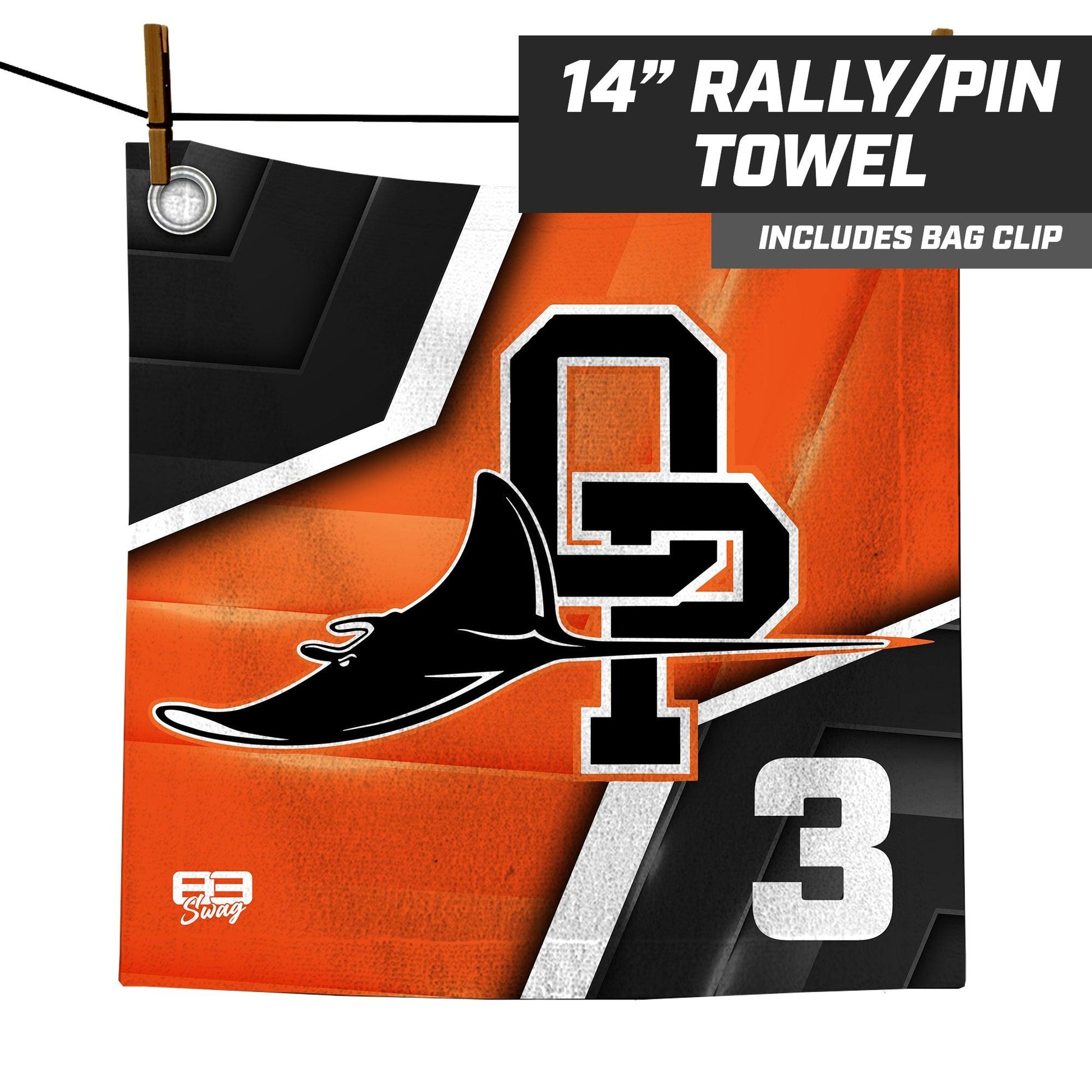 OPAA Rays - 14"x14" Rally Towel - 83Swag