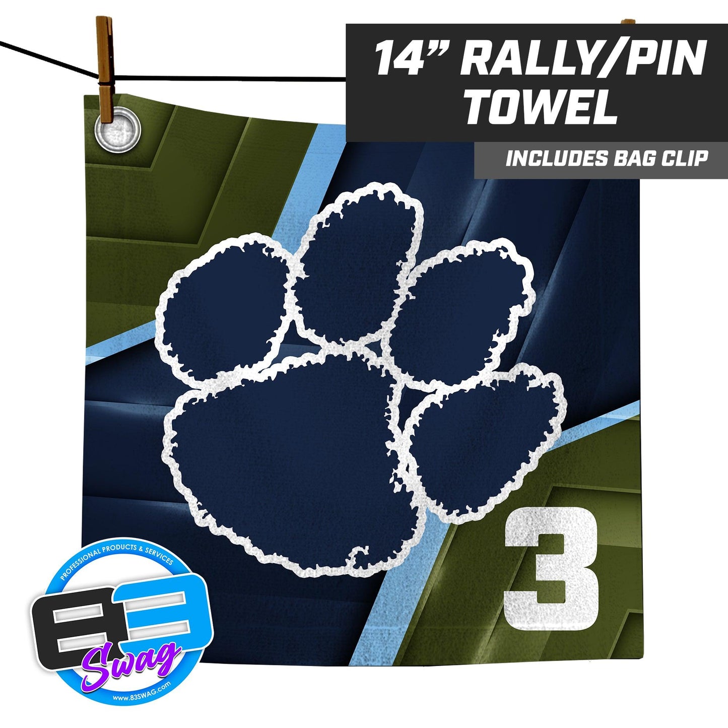 Panthers Baseball - 14"x14" Rally Towel - 83Swag