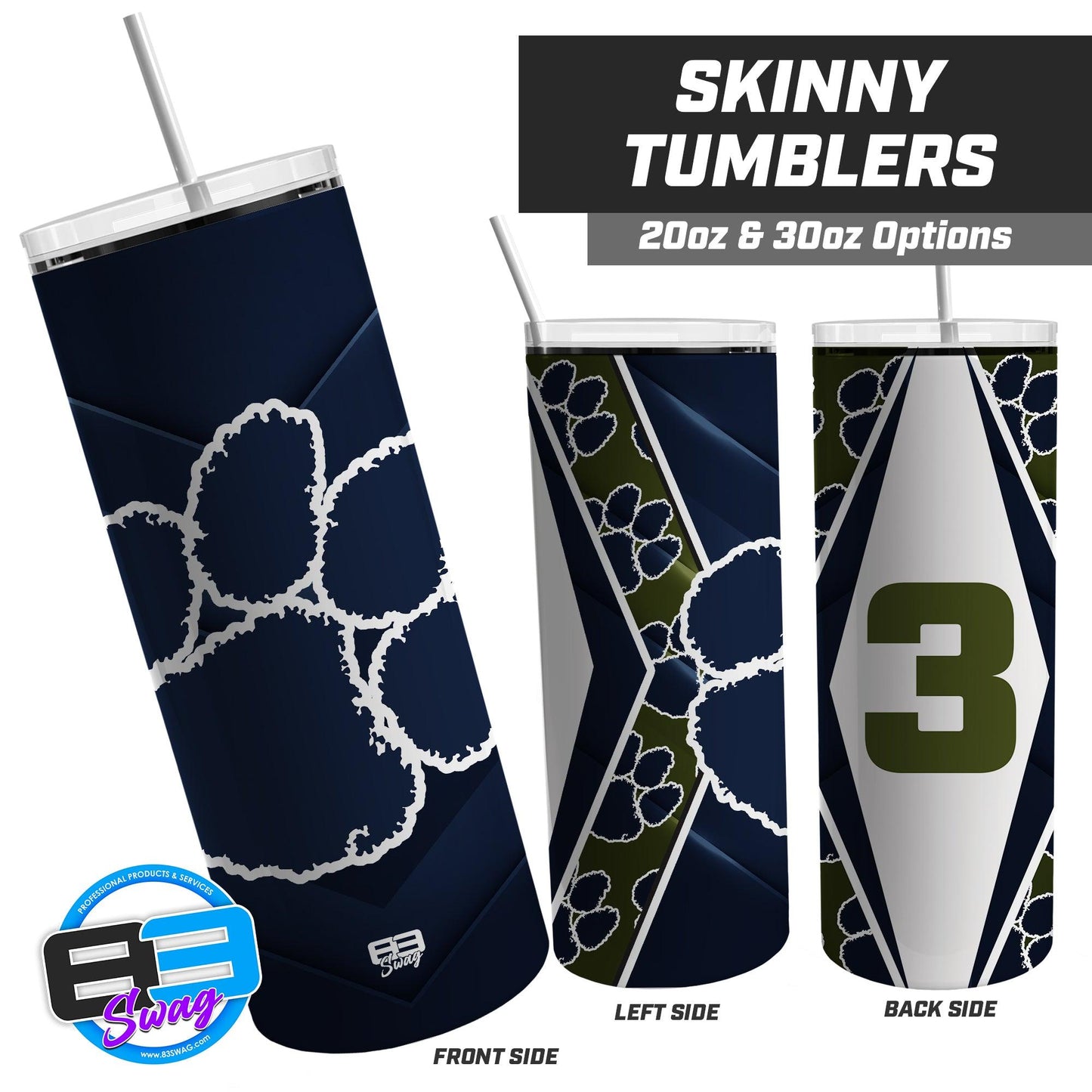 Panthers Baseball - 20oz & 30oz Skinny Tumbler - 83Swag