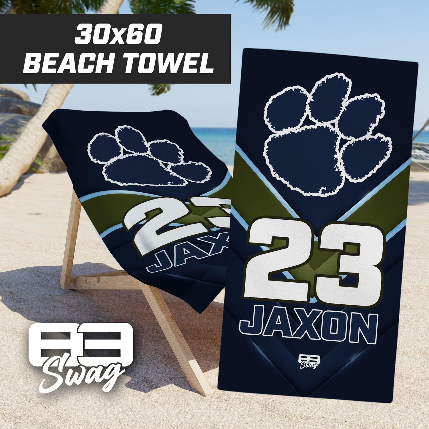 Panthers Baseball - 30"x60" Beach Towel - 83Swag